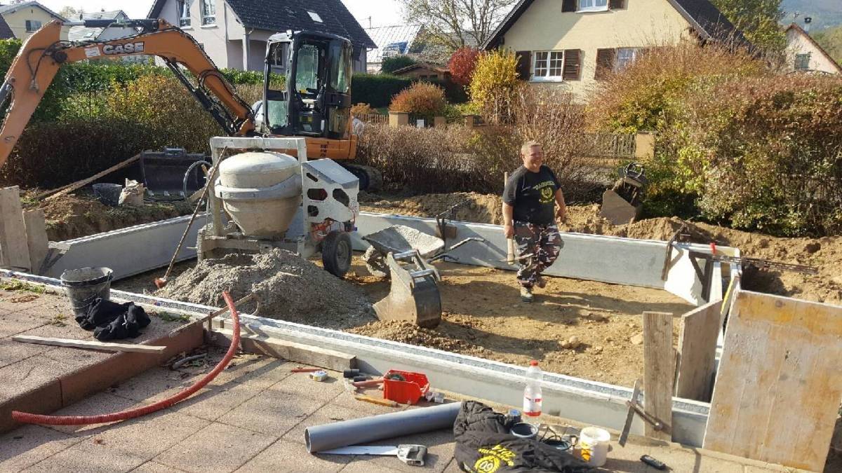 DALLAGE POUR POSE D&#8217;UNE PERGOLA A BERRWILLER Kingersheim